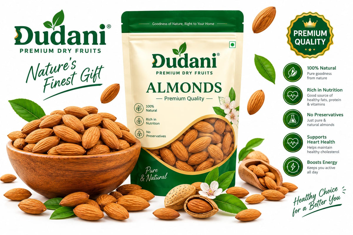 Dudani Premium Almonds - California Badam (200g)