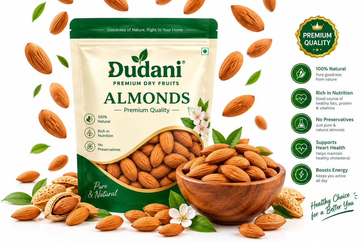 Dudani Premium Almonds - California Badam (200g)