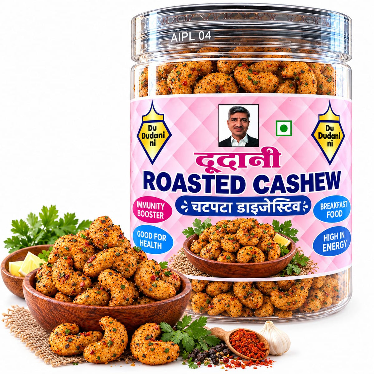 Dudani Roasted Cashew Chatpata Digestive (250g)