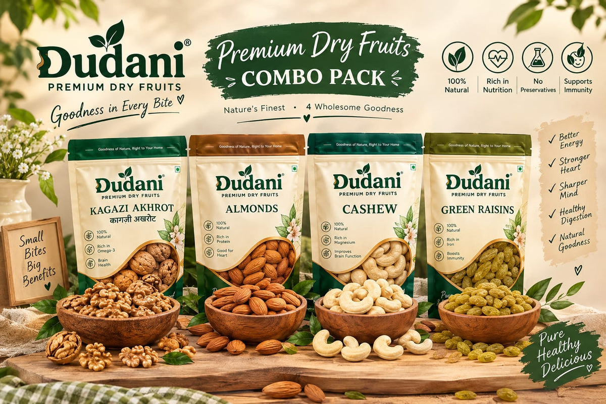 Dudani Daily Health Dry Fruits Combo - 1.1 kg (4 Pack)