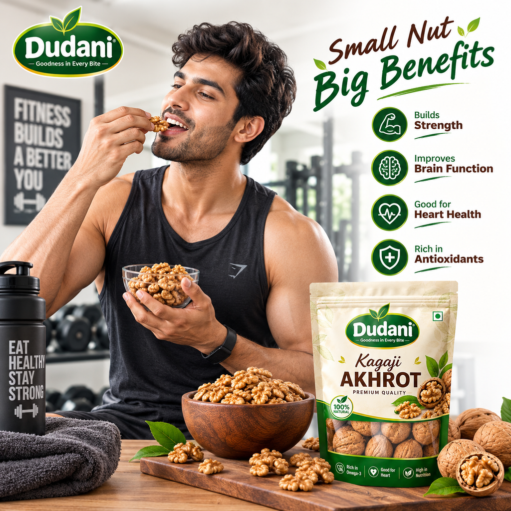 Dudani Premium Kagzi Akhrot - Soft Shell Walnuts (500g)