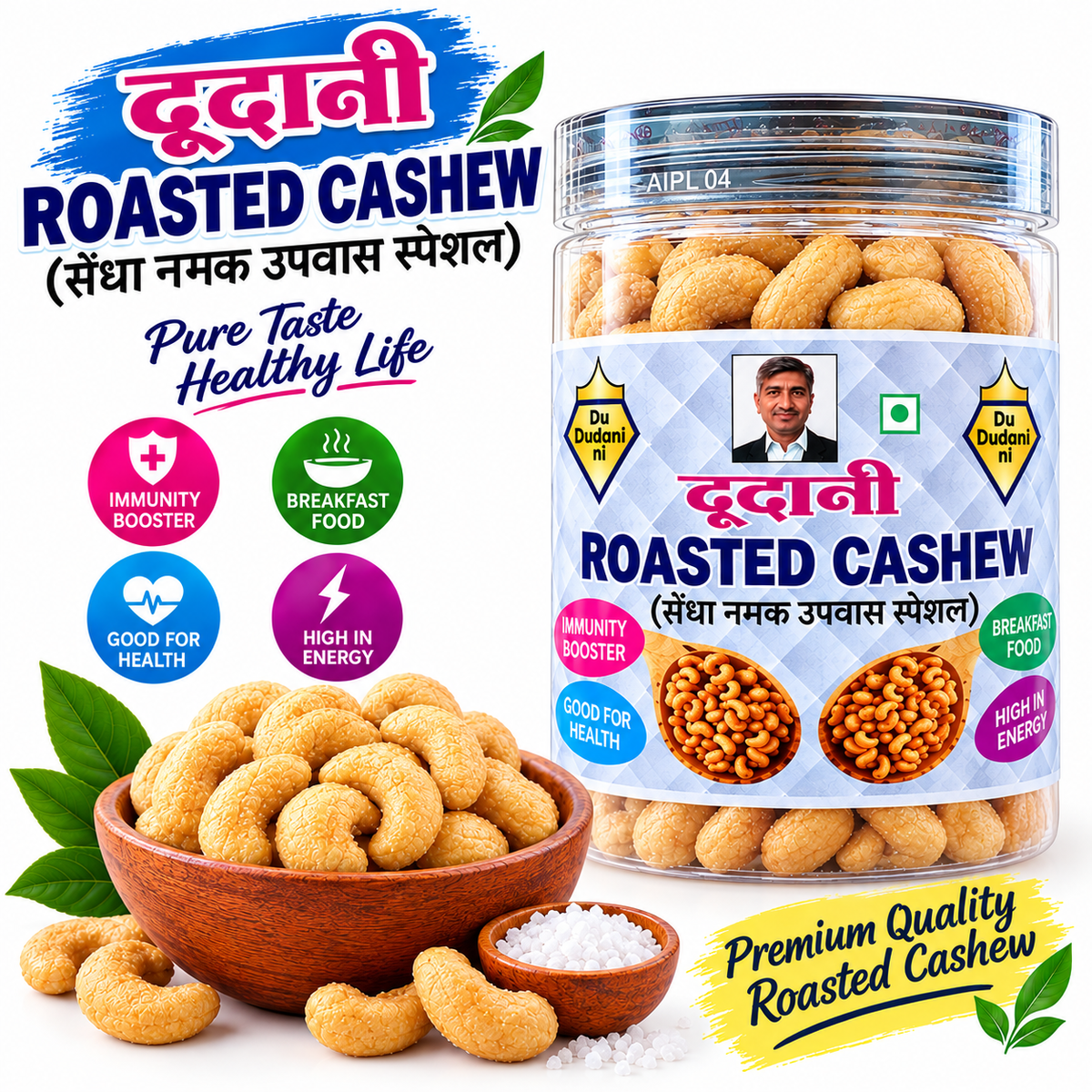 Dudani Roasted Cashew Sendha Namak - Upvas Special (250g)